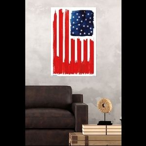 Discontinued American frag USA july 4 wall poster